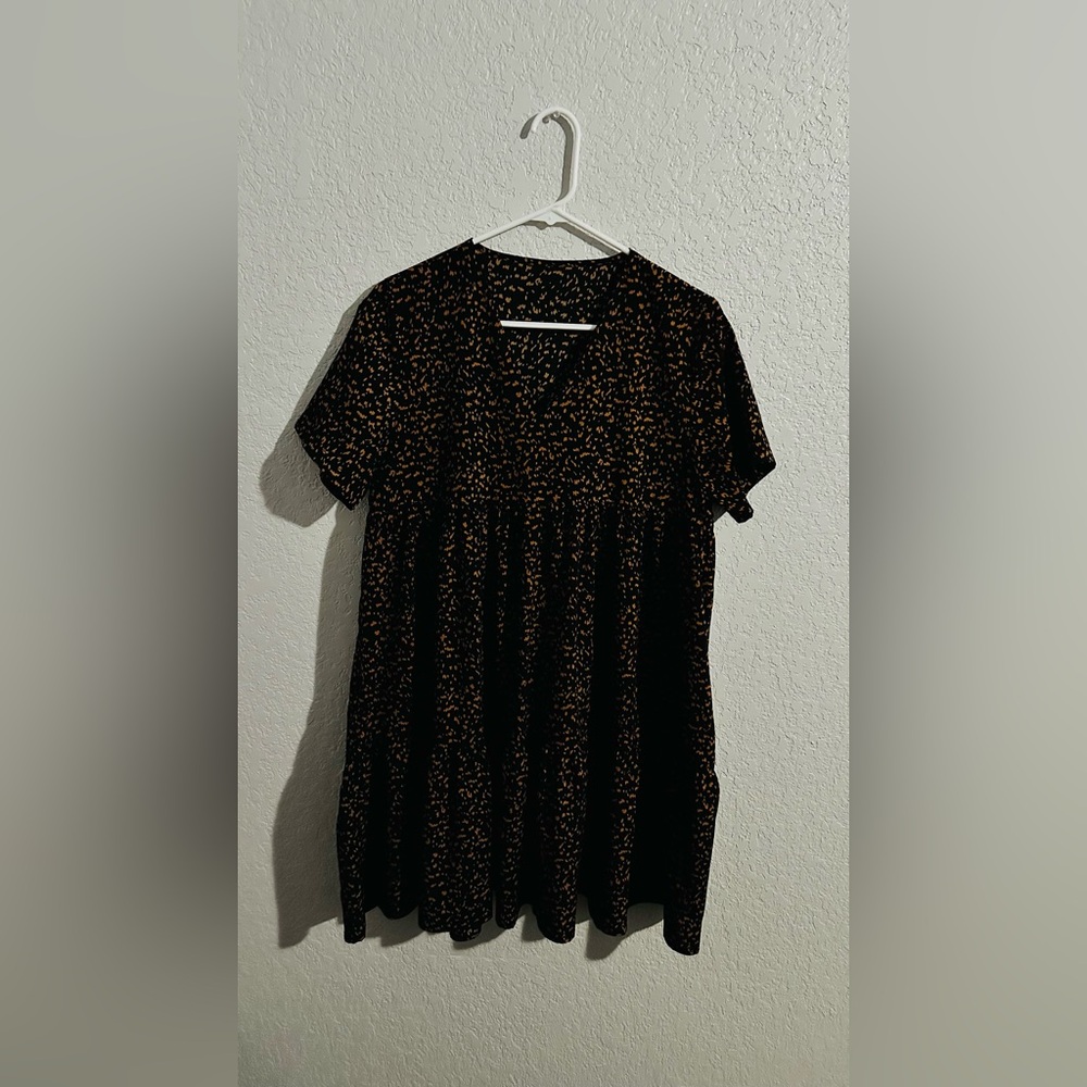 Black and Brown Patterned Dress